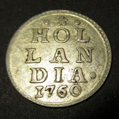Certificate Authenticity 1760 Dutch Colonial New York Silver Half Dime Hollandia