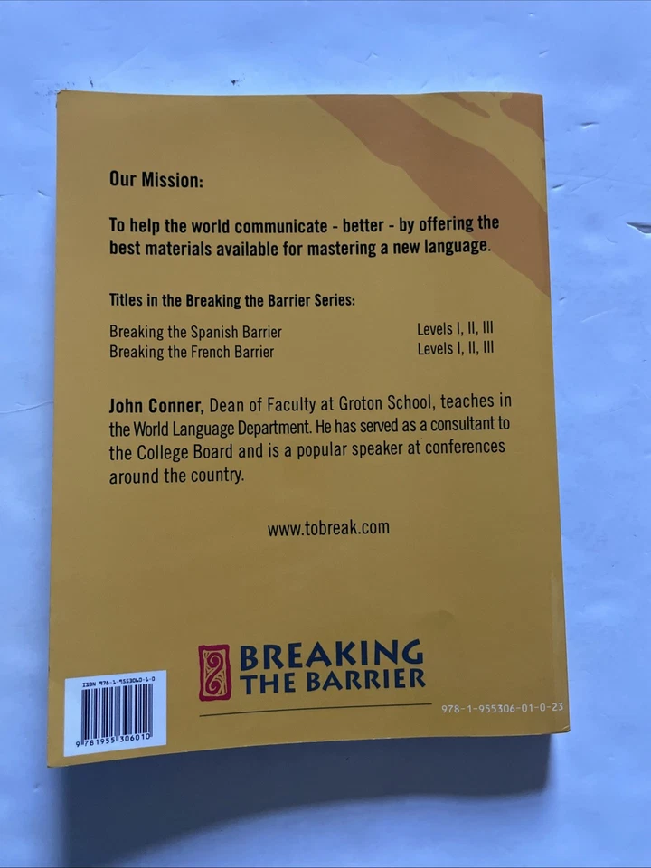 Breaking the Spanish Barrier Level One Beginner Teacher's Edition Cromer - Image 2 of 4