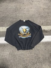 Vintage 1987 Harley Davidson 3D Emblem Eagle Crewneck XL