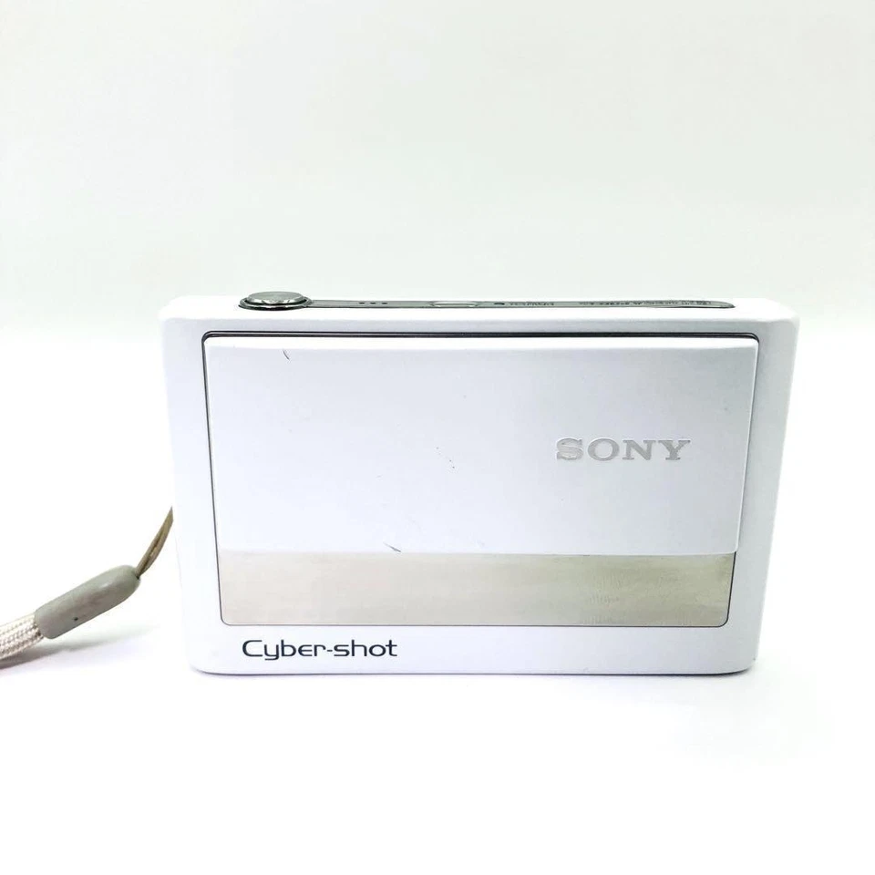 Sony Cyber-shot DSC-T20 Camera 8.1MP 3x Zoom White w/ Battery Japanese only #312 - Image 2 of 4