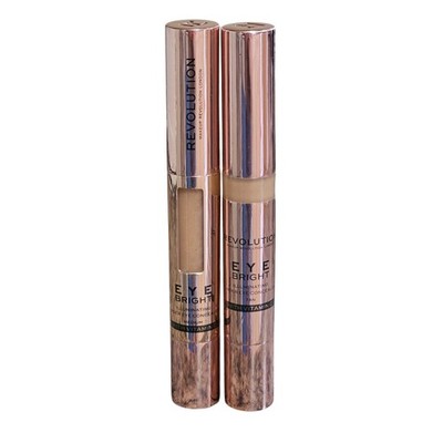 NEW Makeup Revolution Eye Bright Illuminating Under Eye Concealer Tan & Medium