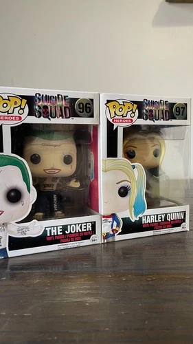 Funko Pop Joker & Harley Quinn Lot of 2 NEW Figurines - Suicide Squad DC