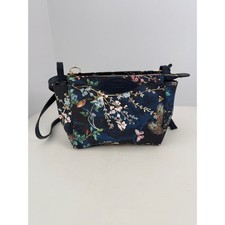 Borsa a tracolla Alviero Martini 1A Classe stampa mappa floreale blu oro ferramenta