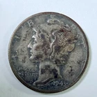 1943 S MERCURY DIME *90% SILVER, Circulated Coin, Free Shipping #6703