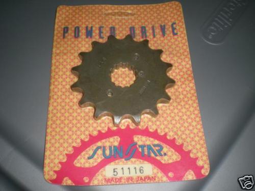 c343091superSOFT600m4＝16lb NOS Sunstar Sprocket 16T Fits: Kawasaki 93-99 ZX600 80-83
