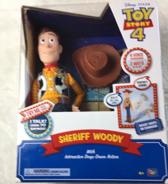 Disney Pixar Toy Story 4 Sheriff Woody with Interactive DropDown