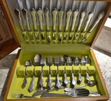 ONEIDA SSS STAINLESS FLATWARE TRINITY SET of 79 SILVERWARE 12 PLACE SETTINGS or