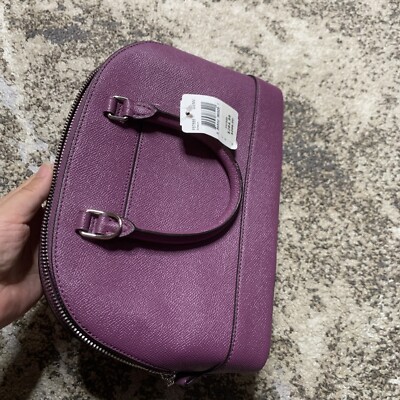COACH ショルダーバッグMINI SIERRA SATCHEL NWT COACH Mini Sierra Satchel Crossgrain Leather Crossbody