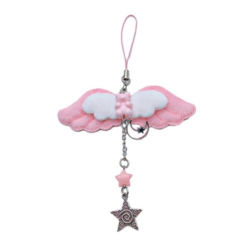 Bear Wing Star Phone Charm Straps Keys Hanging Pendants Y2K Bag Decoration