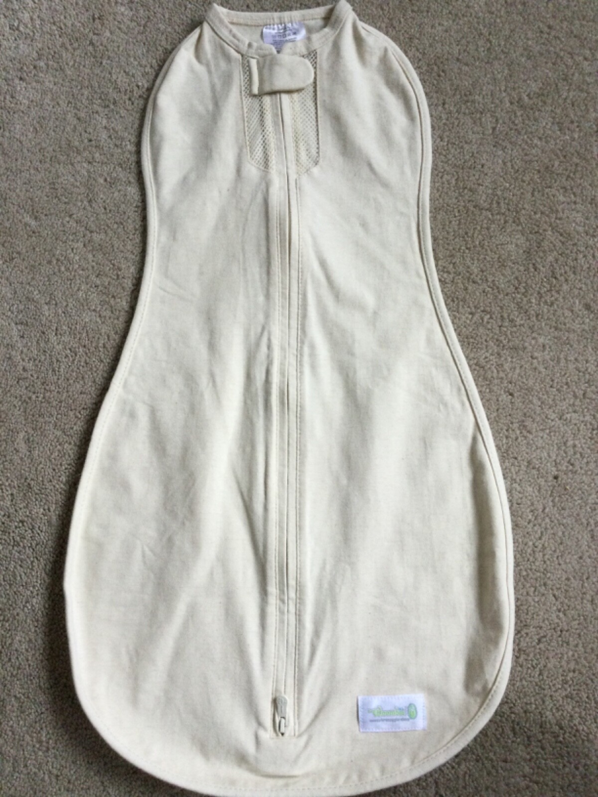 Woombie Air Sleep Sack Baby Swaddle 3m-6m  14-19 lbs Beige Ivory NWOT-image