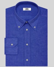 Camicia uomo Blu | Regular/Slim | Collo Button Down | Lino | PERSONALIZZABILE