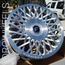 26 Forgiato Tessuto M 5x5 Donk Staggered Forged Big Cap Brush Wheels Only Deal