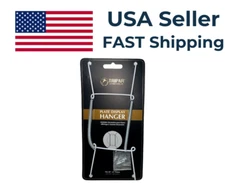 2 Pack - Tripar  10" to 14"  Brass Plate Display Hanger White