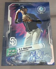 2019 Bowman Chrome Top of the Class Box Toppers Auto CJ Abrams /35 Nationals
