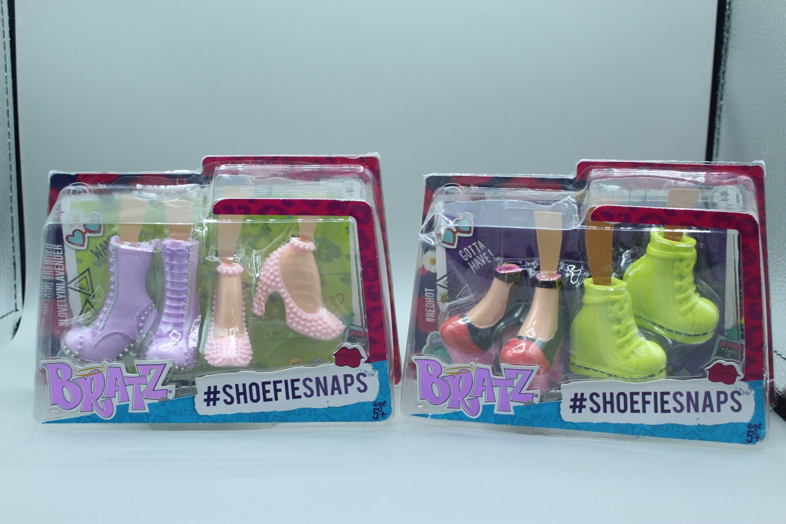 Bratz Shoefie Lovely In Lavender Pink Heel Boots Set C6 Lot #Shoefiesnaps