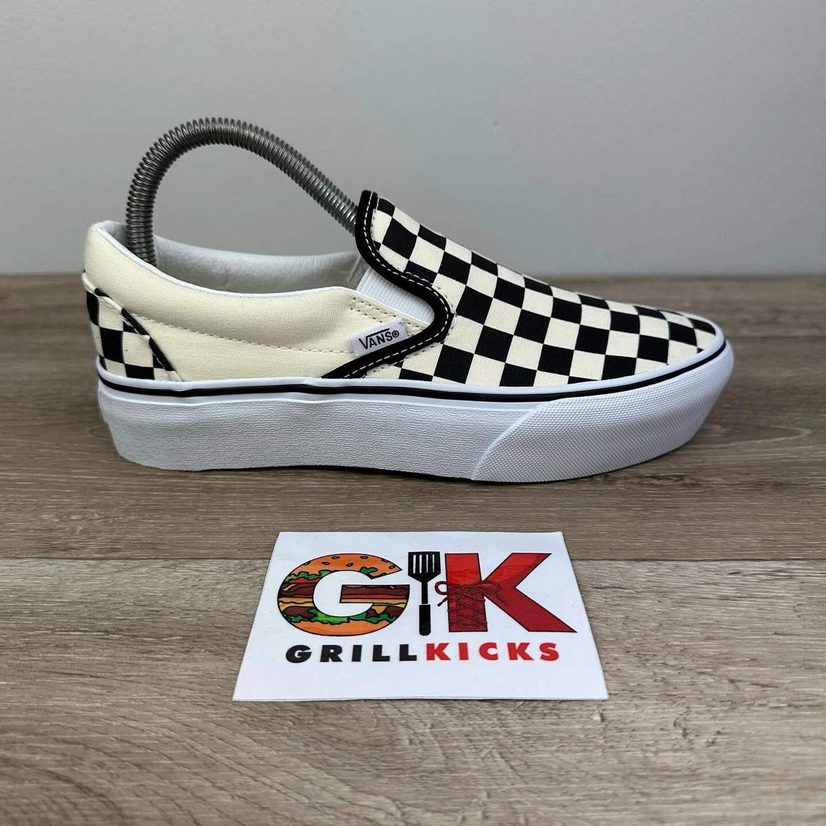 Vans Women s UA Classic Slip On White Black Brand New
