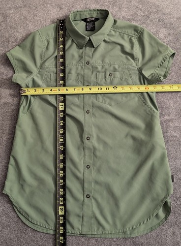 Camicia tattica 5.11 donna extra S verde tasca con bottoni manica corta marksman - Foto 2 di 7
