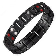 Gorgeous Titanium Magnetic Bracelet 4 Elements Balance Energy Stress Pain Relief