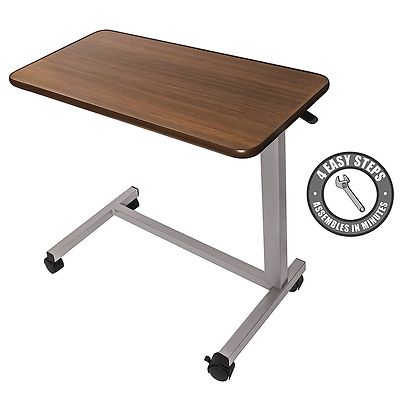 Vaunn Medical Adjustable Overbed Bedside Table For Hospital and Home Use