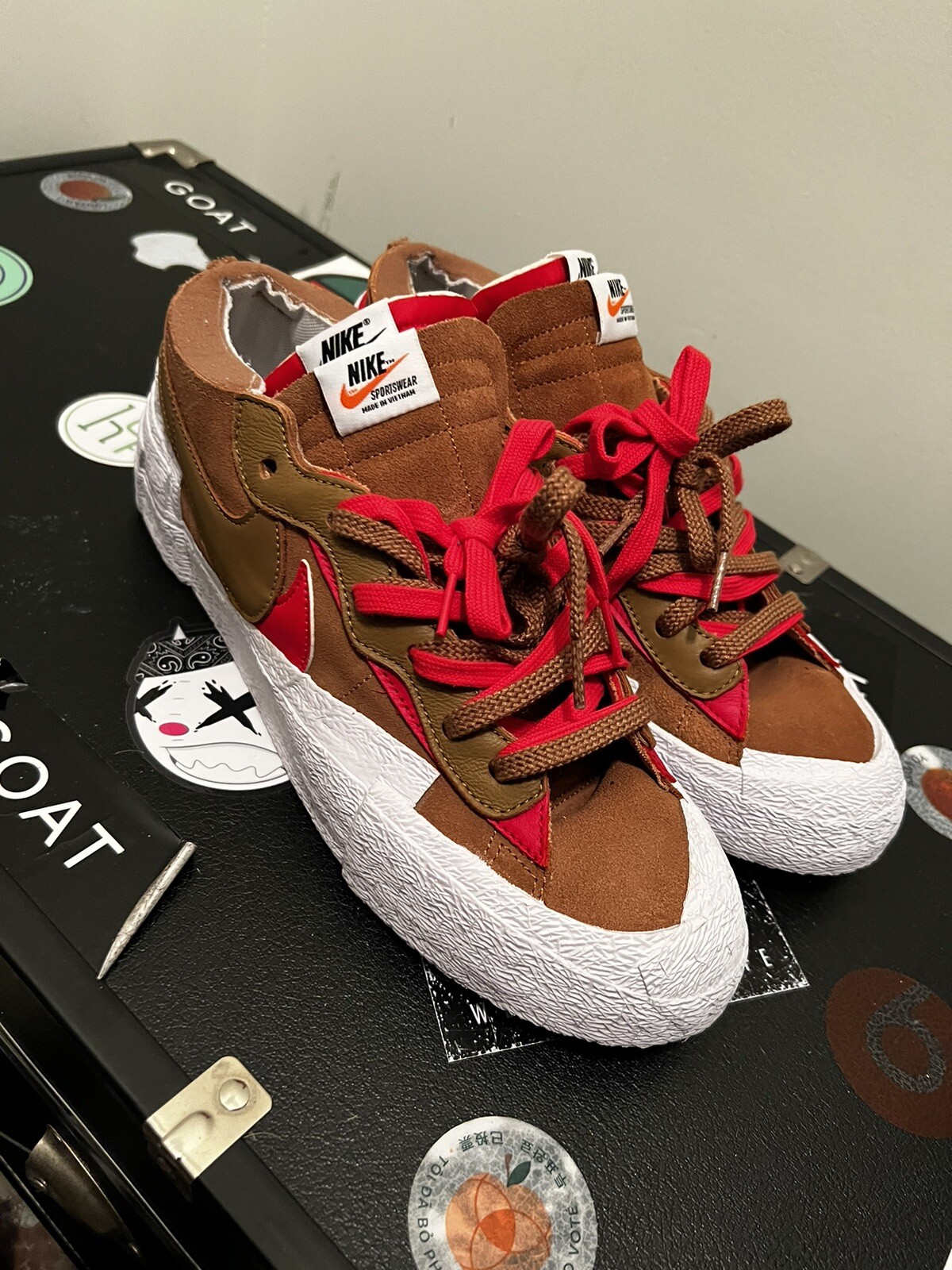 Sacai x Nike blazer basso ""British Tan"" 2021 taglia 11 [DD1877 200]