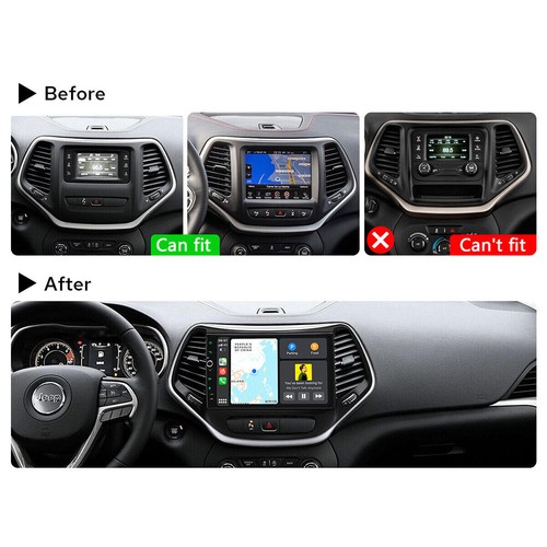 Auto Stereo Radio GPS Navi Android 13 Apple CarPlay Für Jeep Cherokee 2015-2018 - Picture 16 of 16