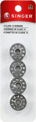 SINGER 2136 Class 15 Metal Bobbins, 4-Count, 1-Pack