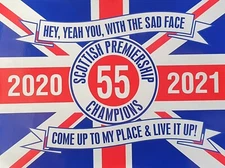 RANGERS CHAMPIONS 55 STICKERS 8.2 INCHES BY 6.2 INCHES