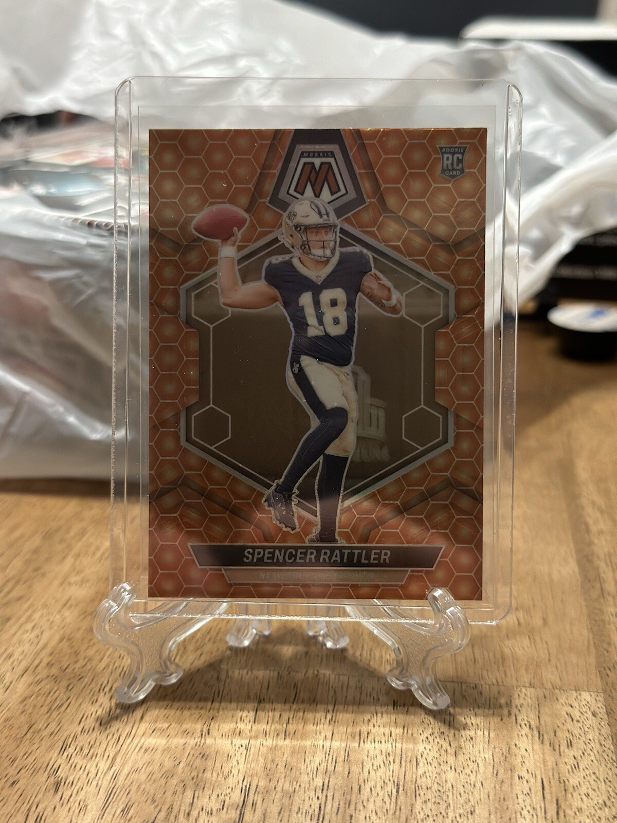 2024 Panini Mosaic SPENCER RATTLER RC HONEYCOMB Rookie #393 - Saints CASE HIT RC