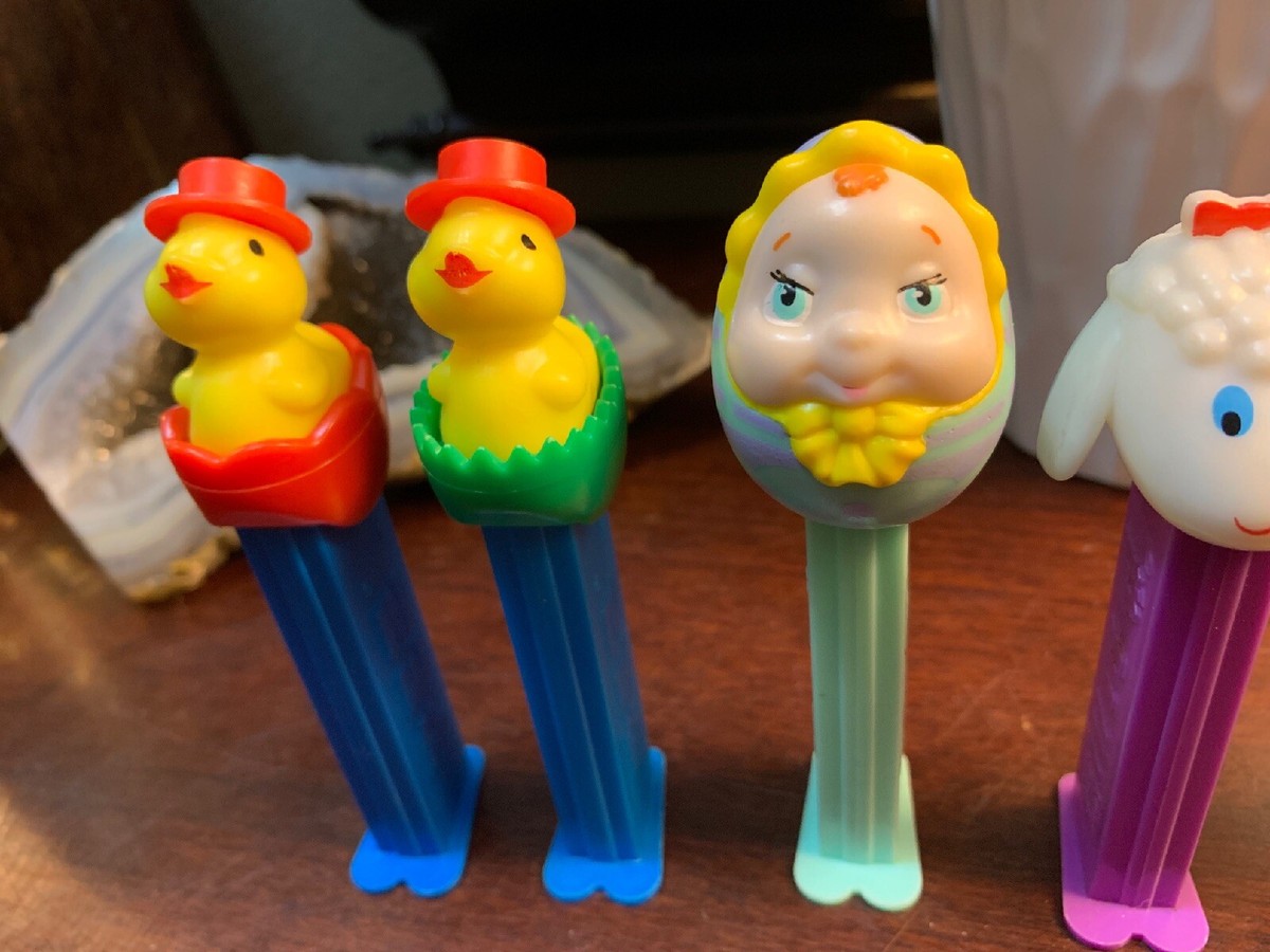 Vintage Easter Holiday Lamb Duck Baby Pez Dispenser LOT BUNDLE of
