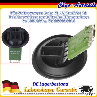 Widerstand Gebläseregler für VW Polo 6R 9N Audi A1 A2 Seat Ibiza 3 4 Skoda Fabia