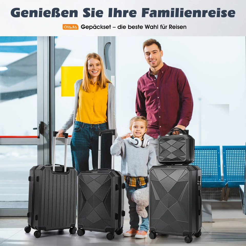 Reisekoffer Hartschalenkoffer Koffer Trolleys Kofferset S-M-L-XL Set TSA Schloß - Bild 3 von 4