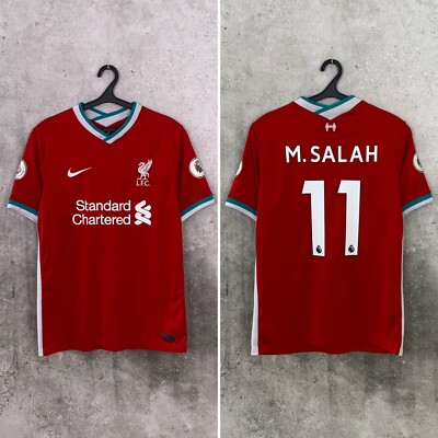 LIVERPOOL 2020 2021 HOME FOOTBALL SHIRT #11 M. SALAH NIKE JERSEY