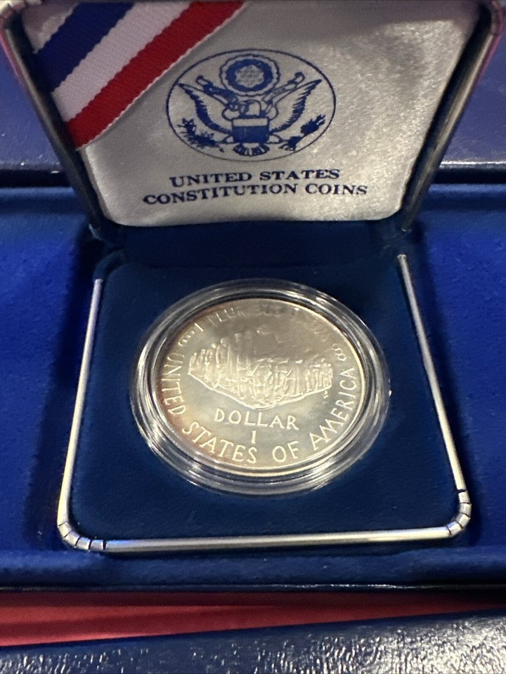 1987 S US Constitution Liberty Coins We the People Silver Dollar
