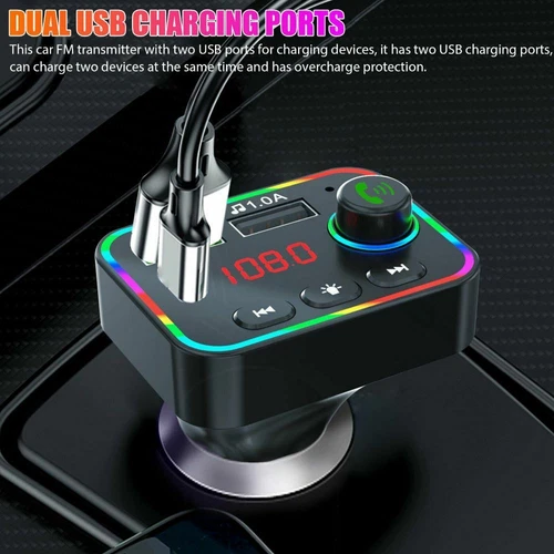 FM Transmitter Radio Audio MP3 Player USB Bluetooth Auto Ladegerät Adapter KFZ - Bild 10 von 10