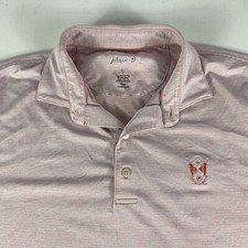 Johnnie-O Polo Shirt Adult Large Striped Stretch Golf Performance UPF 50 Mens