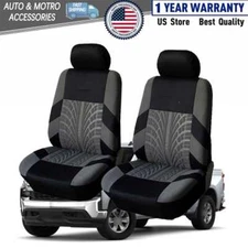 For Chevrolet 2-Seats Car Seat Covers Polyester Cloth Front Protector Cushion US