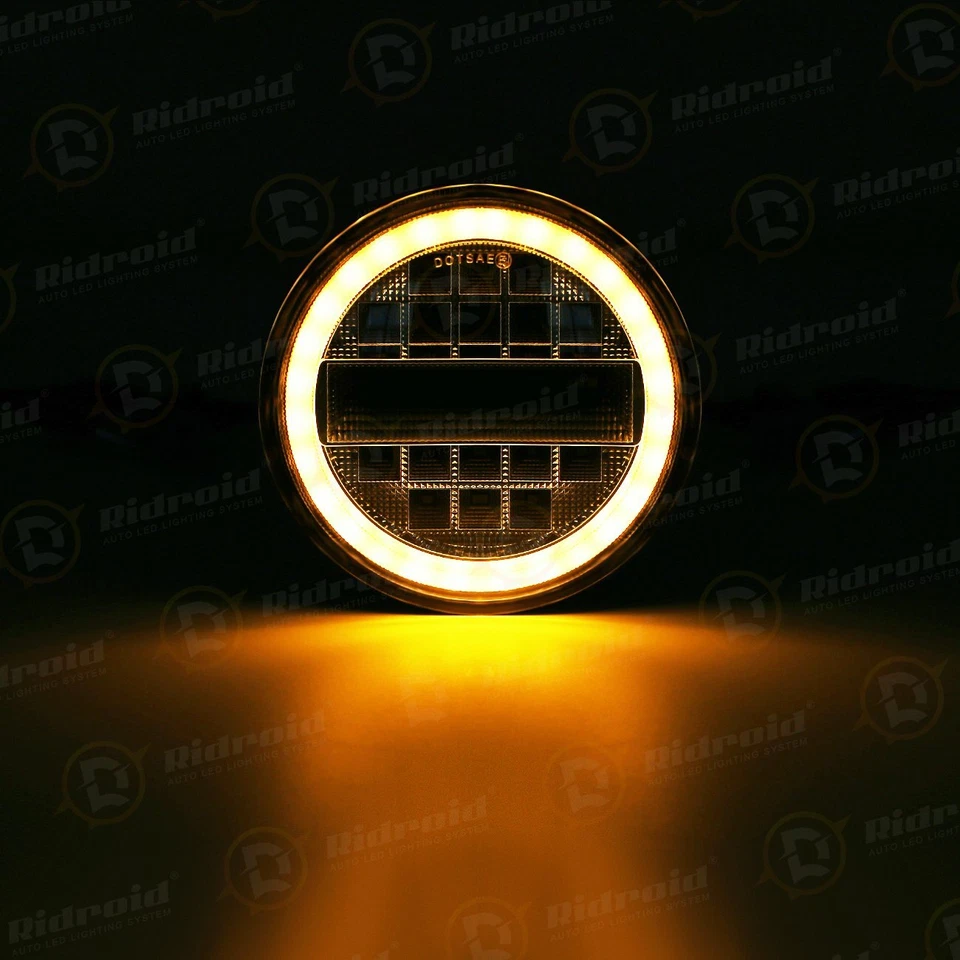 Faro proyector 5,75" 5-3/4 LED halo DRL para Chevy Caprice Chevelle Corvette Foto 2 de 4