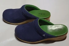 Women's Clogs:  L.L. Bean:   Nautical Blue Suede, Size 9.5 M