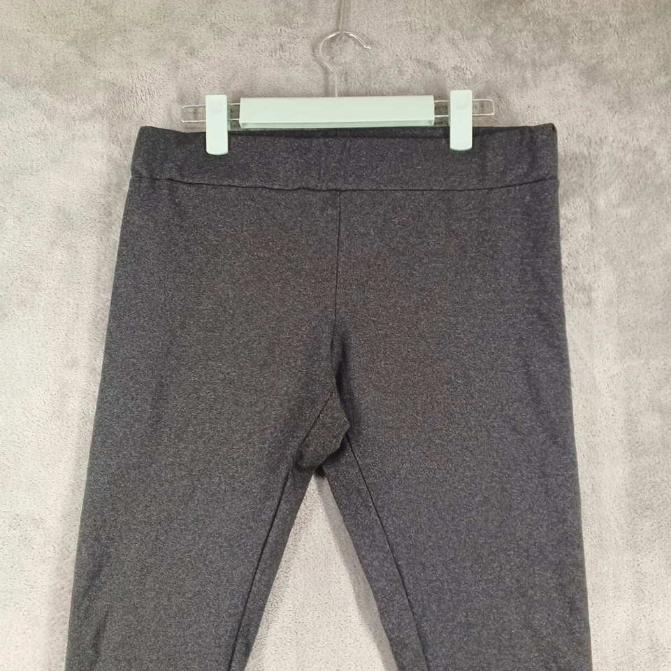 MATTY M Leggings Entrenamiento GRANDES (12-14) Mujeres Yoga tiro medio Gris liso Foto 2 de 4