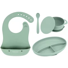 Foodie Silicone Feeding Set by Bazzle Baby, Choose Color