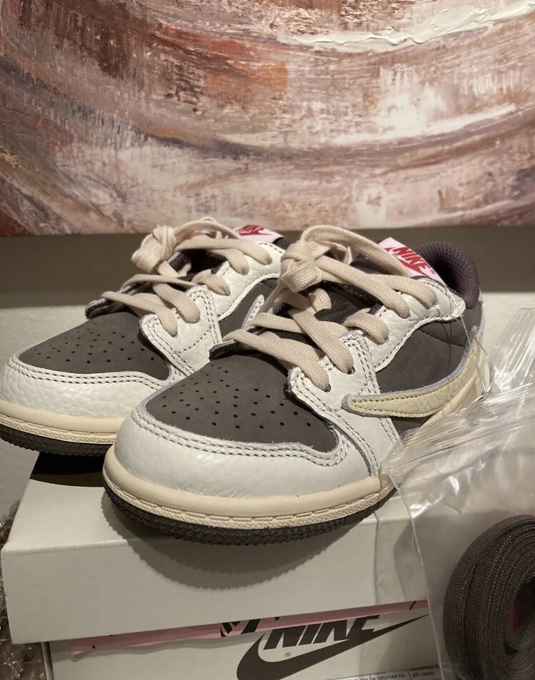 9C TD Travis Scott Air Jordan 1 Low Sail University do5442
