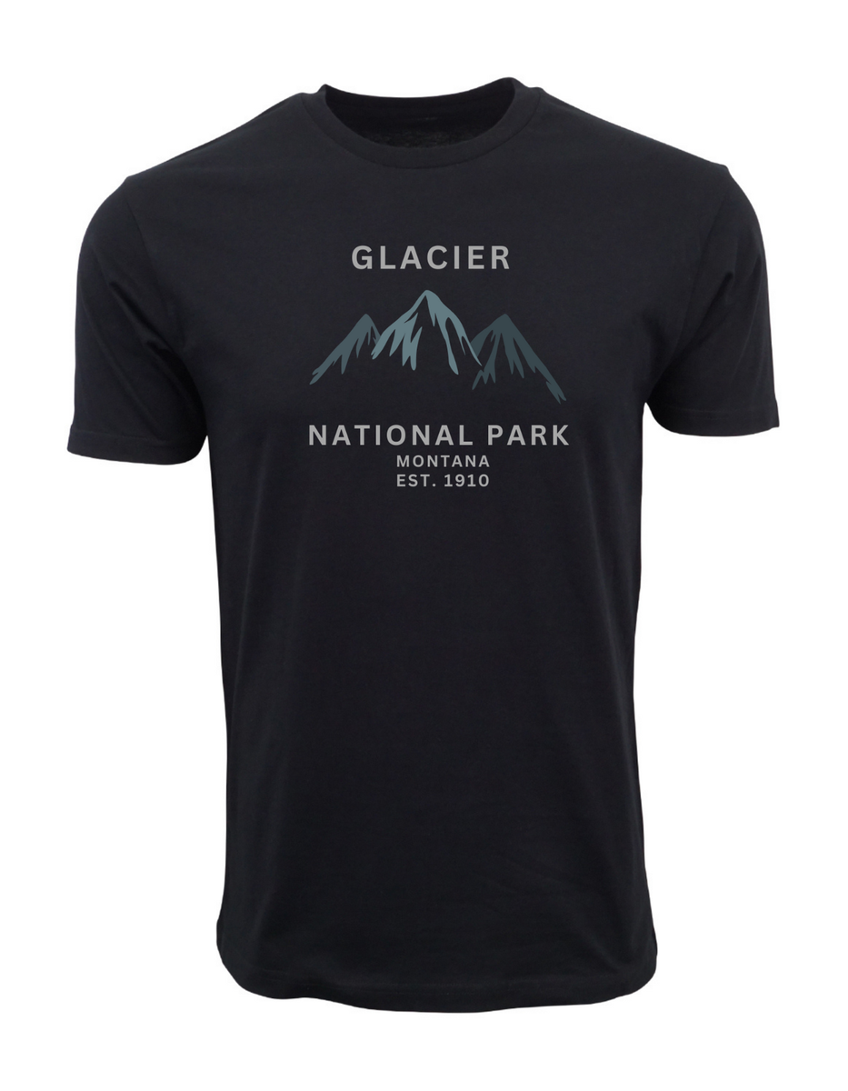 GLACIER NATIONAL PARK MONTANA ESTABLISHED T SHIRT | eBay