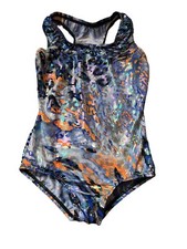 Dori Creations Swim Girls One Piece Shimmer Animal Print Bathing Suit Size 7