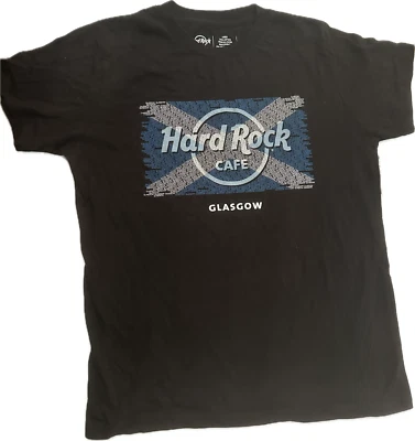Hard Rock Cafe Glasgow Junior T-Shirt Large BNWT New Scotland Flag