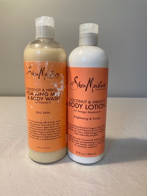 shea moisture coconut & hibiscus foaming milk & body wash