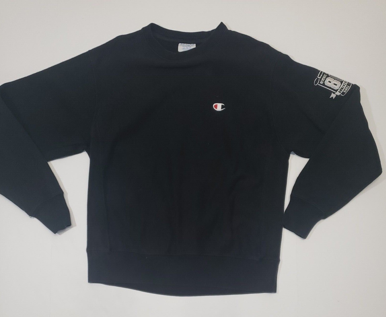 Champion Reverse Weave 80th Anniversary Sweatshirt Mens Sz Medium Spellout EUC