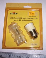 RPS E-27/650 Watt Quartz Halogen Kit Lamp w/Screw Mount for Stage/Studio Light