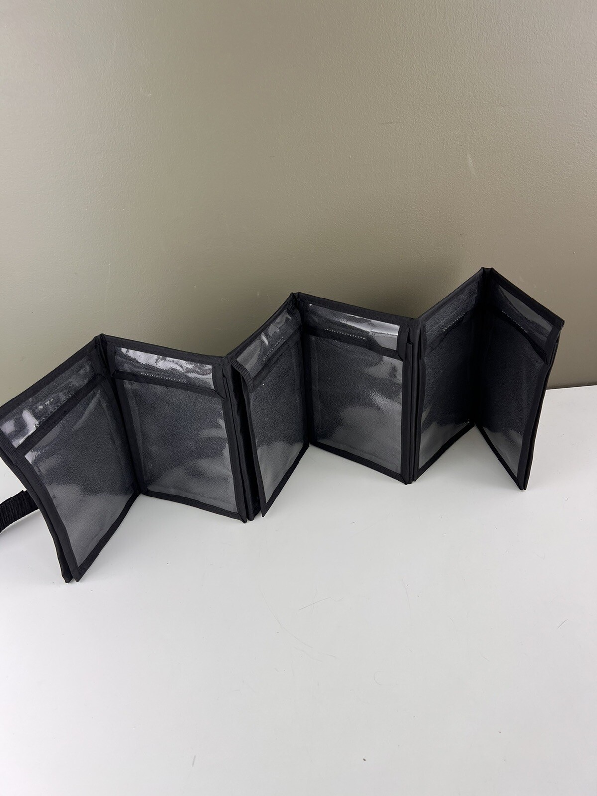 Crop in Style Folding Black Scrapbook Travel Holder Organizer 6 Pouches