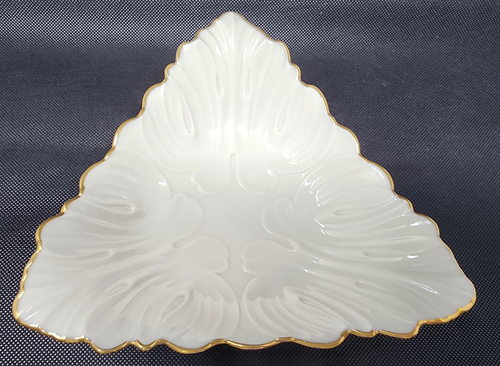 Lenox Triad Collection Creme Porzellan Schmuck Schale 24 Kt Goldrand - Bild 2 von 6