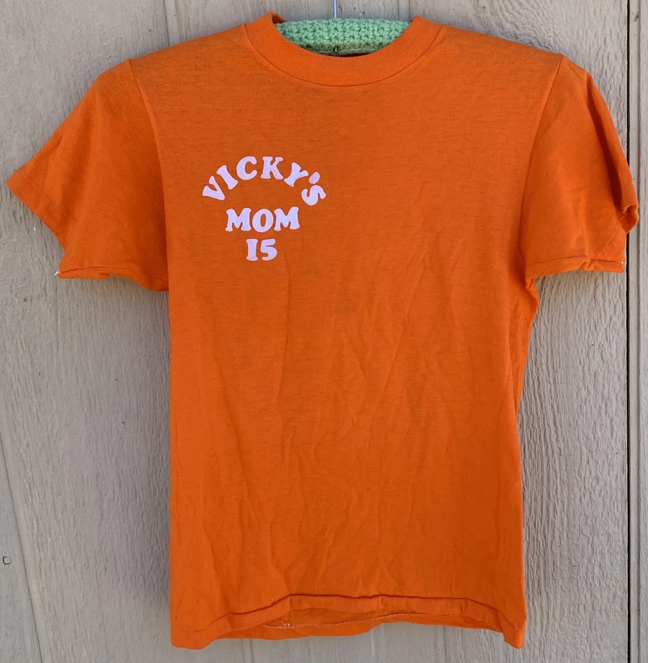 vintage Campbell ALL Stars Vickys Mom 15 iron on lettering t shirt 70s 80s S - Image 2 of 4